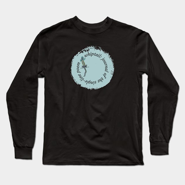 Enso-inspired Whiptail Lizard - Light Teal Long Sleeve T-Shirt by whiptail: journal of the single-line poem